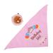 Dogs Birthday Party Supplies Funny Squeaky Dog Bandana Trianglular Bibs Scarf for Dog Puppy Birthday Decoration Pink