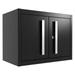 Jaxnfuro Pro Series Fully Assembled Wall Cabinet Garage Storage Home Organizer Storage System (Black with Silver Handles)