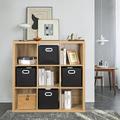 US 6 Cube Storage Shelf with Extra Thick Exterior Edge Organizer with Backplane Horizontal Avaiable Easy Assembly Oak