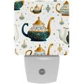 Arabic teapot LED Square Night Lights- Modern and Energy Efficient Bedside Lamps for a Soothing Atmosphere - Set of 2