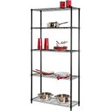 SUSIMOND SHF-01442 Storage Shelving 5-Tier Black