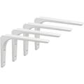 Wall Shelf Bracket 4PCS Metal Bracket 200mm x 150mm Heavy Duty Bracket Wall Shelf Bracket for Industrial Kitchen Wall Decor Radiator Wall Mounting (White)