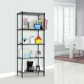 5 Tier Adjustable Storage Rack Metal Storage Wire Shelving Standing Storage Shelf Units For Bathroom Living Room Balcony Kitchen 550Lbs Capacity 21.2 L X 11.4 W X 59.1 H (Black)