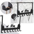 myvepuop Hooks Over The Door Hook Hanger Metal Over The Door Decorative Organizer Rack With 8 Hooks For Hanging Towel Coat Clothes Hat Bag Behind Back Of Door D One Size