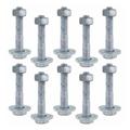 Homehours E Track Fastener Pack 1-1/2 Inch Hex Bolt with Nuts and Washers for Use to Secure E Track to Trailer 10 Pack