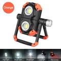 XAEIOW 360Â° Multifunctional Work Light Orange-Black with Magnet with Warm Rechargeable Work Folding Waterproof Led for Job Site Car Inspection Camping Emergency
