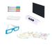 Jhomerit Education Pad Deluxe Light Up Led Drawing Tablet with Extras Includes Wipe Board Cloth 3D Glasses Pattem Paper Transparent Drawing Board Erasable Type Fluorescent Plate Pen (C)