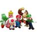 Guvpev Mario Action Figures Toys 2.7 Inch Mario & Luigi Figurines Yoshi & Mario Bros Action Figures Gifts for Party Birthday Collection Playset (6PCS)