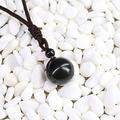 Pure Natural Tiger s Eye Stone Pendant Necklace - Adjustable Lucky Blessing Beads for Health and Wealth