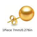 18K Gold Plated Round Ball Earrings - A Stylish Accessory for Men & Women!