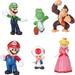 6Pcs/Set Mario Figures Toy - Mario & Luigi PVC Model Figurines - Yoshi & Mario Bros Action Figures - Mario Toy Collectibles Decoration - Birthday Gifts for Fans Boys Girls