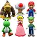 5 Mario Action Figures Toys 6Pcs Mario & Luigi Figurines Yoshi & Mario Bros Action Figures Gifts for Party Birthday Collection Playset