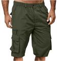 XMMSWDLA Men s Hiking Cargo Shorts with Zipper Pockets Lightweight Stretch Outdoor Tactical Shorts for Men Fishing Green Bike Shorts for Men