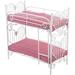Qumonin Miniatures Metal Bunk Bed 1/12 Scale Bed Pretend Play Doll House Decoration