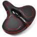 BUCKLOS Comfortable Extra Wide Bike Seat Cushion for Women Men Exercise Bike/Stationary/Peloton Bike Seats Comfort Foam Padded Waterproof Bicycle Saddles with Dual Shock Absorbing Ball