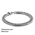 ZRB Hip Hop 316L Stainless Steel Bicycle Cuba Chain Bracelet for Men Women Solid Metal Cable Figaro Box Luxury Emo Accessories Kpop