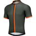 wantdo Men s Short Sleeve Bike Cycling Jersey Quick Dry MTB Shirts Breathable Mountain Bike Jerseys with 3 Rear Pockets Gray Orange