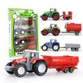 4 Pcs Alloy Farm Tractor Toy Set Engineering Car Model Farm Vehicles Toy Tractors Car Toy For Children Kids BoysYaoFengYing12