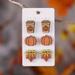 3 pairs Autumn Harvest Pumpkin Coffee Cup Maple Leaf Stud Earrings Set - Wooden Jewelry for Women - Perfect Gift for Fall