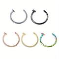 3/5pcs Stainless Steel Septal Ring Clip for Unisex - Non-Piercing Body Jewelry for a Natural Look