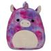 Cute Stuffed Unicorn Plush:Soft Animal Hugging Pillow Big Body Plushie Large Fluffy Pet Gifts for Kids Kawaii Toy for Girls Room Decor (Purple)