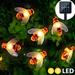 Solar Bee String Lights Waterproof 30 Led Bumble Bee Honeybee Shape Solar Powered Fairy String Lights for Outdoor Garden Patio Home Party Wedding Pathway Decoration