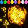 100pcs Yellow LED Balloon Light Easter Egg Lights Tiny Led Lights Round Led Ball Lamp for Balloons Birthday Party Event Fun Indoor Outdoor Wedding Decoration Supplies