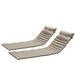 2 Piece Outdoor Lounge Chair Cushion Replacement Patio Recliner Seat Cushion Chaise Lounge Cushion for Garden Backyard Lawn Khaki