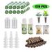 128 pcs Seed Pod Kit for Garden Grow Anything Kit for Indoor Hydroponics Growing System Hydroponics Supplies with 50 Grow Sponges a&b Nutrient Plant Food 50 Pod Labels 12 Plant Baskets Domes