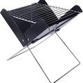 Portable Grill Charcoal Barbecue Grill - Folding Grill Notebook Shape Charcoal Grill Detachable Collapsible Mini Tabletop Camping Grill BBQ