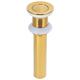 Gold Sink Drain without Overflow Anti Clog Bathroom Faucet Wash Basin Drain Stopperwithout Hole