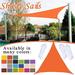 ajkijo Triangle Sun Shade Sail Canopy Sunshade Outdoor Heavy Duty Triangle Oxford ClothScreen for Patio Garden Yard Deck Pergola Canopy@Purple 2x2x2m