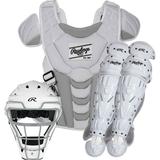 Rawlings Velo Fastpitch Catcher s Gear Set | White/Silver | Adult