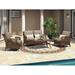 simple LEAF 11-Piece Retro Patio Furniture Sets with All-Weather Rattan Outdoor Sofa Set for 5 and Six-seat Patio Dining Set