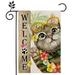 AnyDesign Summer Cat Garden YPF5 Flag 12.5 x 18 Inch Hawaiian Welcome Cat Yard Vertical Flag Double-Sided Cute Tropical Kitten Outdoor Farmhouse Flag for Lawn Patio Garden Decoration Supplies