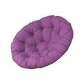 figatia Padded Seat Cushion Egg Shape Chair Pad Hanging Chair Cushion Soft Fabric Thick Patio Chair Pad Diameter 40cm for Living Room Violet