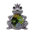 Clearance! Beppter Flower Pots a Basin Solar Frog Garden Statue Cute Animal Resin Meaty Botanical Garden Courtyard Art Decorative Hat Frog Frog Crown Frog