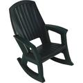 Plastics Rockaway Heavy Duty Polyethylene All Weather Outdoor Rocking Chair With Backrest And Armrests For Porch Deck And Patio Green