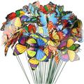 WXC12 Butterfly Stakes 50pcs Garden Butterfly Ornaments Waterproof Butterfly Decorations For Indoor Outdoor Yard Patio Plant Pot Flower Bed