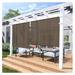 Outdoor Shade Roll Up Shade Blind Sun Shade for Patio Porch Back Yard Gazebo Deck Balcony (5 W x 9 L Brown)