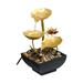 kowaku Tabletop Water Fountain Indoor Fountain Soothing Sound Machine 3 Tier Small Desk Waterfall Fountain for Indoor Garden Bedroom