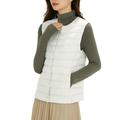 Womens Jacket Short Down Vest Light Packable Round Collar V Neck Vest Jacket Coat