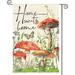 Home Sweet Home Spring Mushrooms Garden Flag 12 x 18 Inch Double Sided Seasonal Flowers Welcome Yard Outdoor Flag