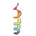 Wind Spinner Foldable Colorful Spiral Rainbow Wind Sculpture Spinner Hanging Curly Spinner Yard Garden Decoration Yueyuetong