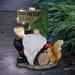 Solar Garden Gnome Statue LED Nose & Pipe Durable Resin Funny Yard DÃ©cor 8.5 X6.5 X10