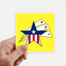 America Star Flag Shine Bright Sticker Square Waterproof Stickers Wallpaper Car Decal