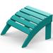 leecrd Adirondack Ottoman HDPE Outdoor Adirondack Chair Footrest for Outside Indoor 19.7in W Green
