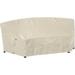 Flexiyard Curved Patio Furniture Cover for Outdoor Sectional Sofa 96 (65 ) Reinforced Waterproof 600D Patio Sectional Couch Cover Lawn Outside Garden Furniture Winter Protective Cover Natural Beige