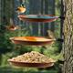 XHLQCBL Hummingbird Feeders Tree Mounted With Heavy Duty Sturdy Steel Deep Dark Brown Bird Bath Tray Bird Feeders Plastic Birdfeeders No Squirrel Bird Feeder Hanging Bird Feeders