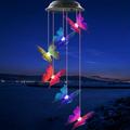 1pc Solar Butterfly Wind Chimes Color Changing Solar Wind Chimes For Outside Waterproof Solar Powered Wind Chime Outdoor Solar Light LED Multi-Color Light Cover Gift For Christmas Garden Decor